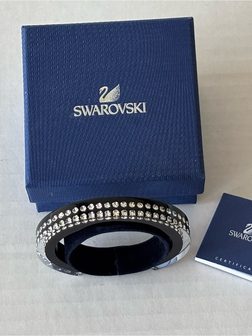 Swarovski Black Crystal Pavé Bangle Bracelet
